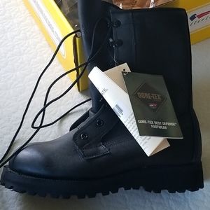 Black combat boots